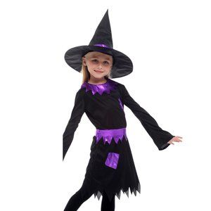 Purple and Black Witch Costume - Cute Witchy Looking Dresses for a Magical Charm